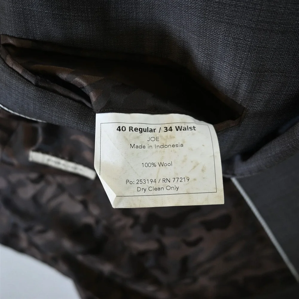 Joseph Abboud 40R Brown Super‎ 120s Wool Mens Blazer Suit Jacket Sport Coat